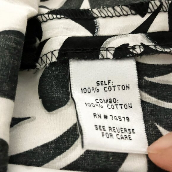 Cache Damask Black & White Floral Short Skirt w/Silver Trim & Pleats Size 0 EUC - Picture 8 of 9